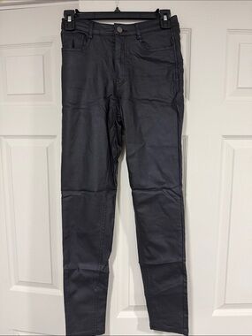 Calzedonia Women's Skinny Black Coated Jeans